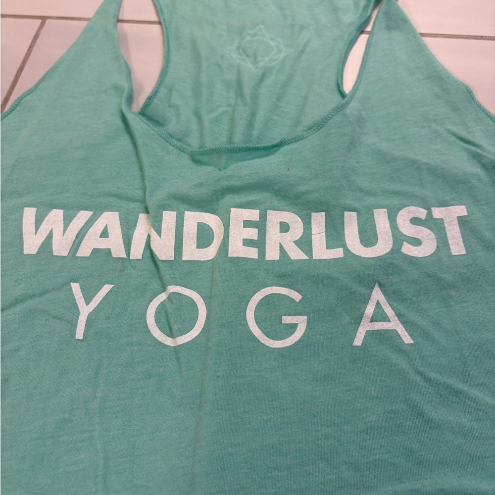 NWOT 🧘🏻‍♀️Wanderlust Mint Green Namaste Tank Top Yoga - Picture 4 of 4